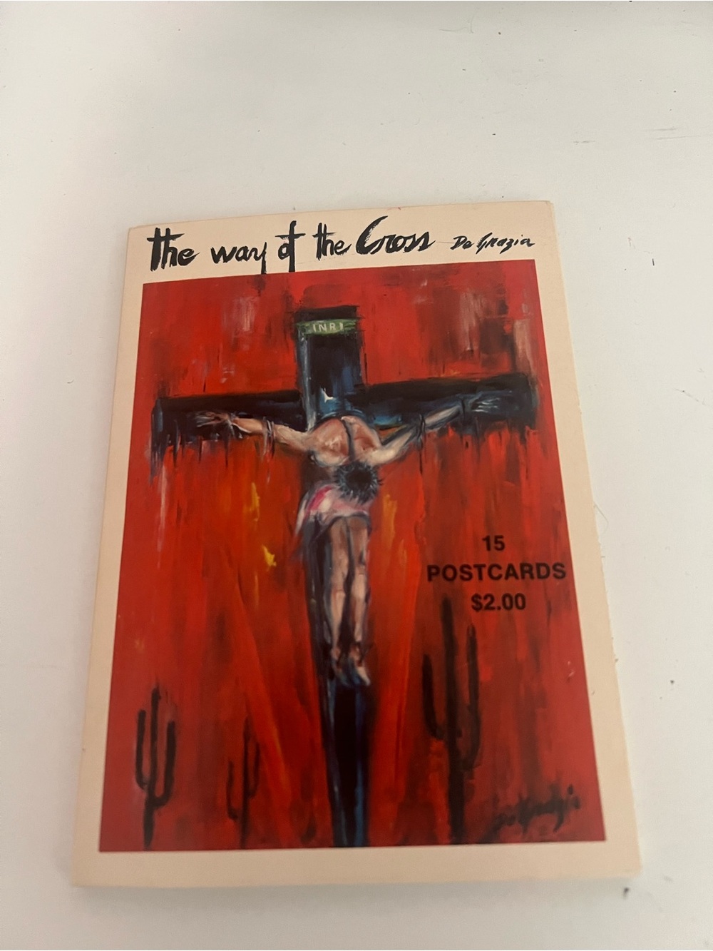 DeGrazia Postcard Set The Way Of The Cross COMPLETE 15 Religious Art Cards VTG